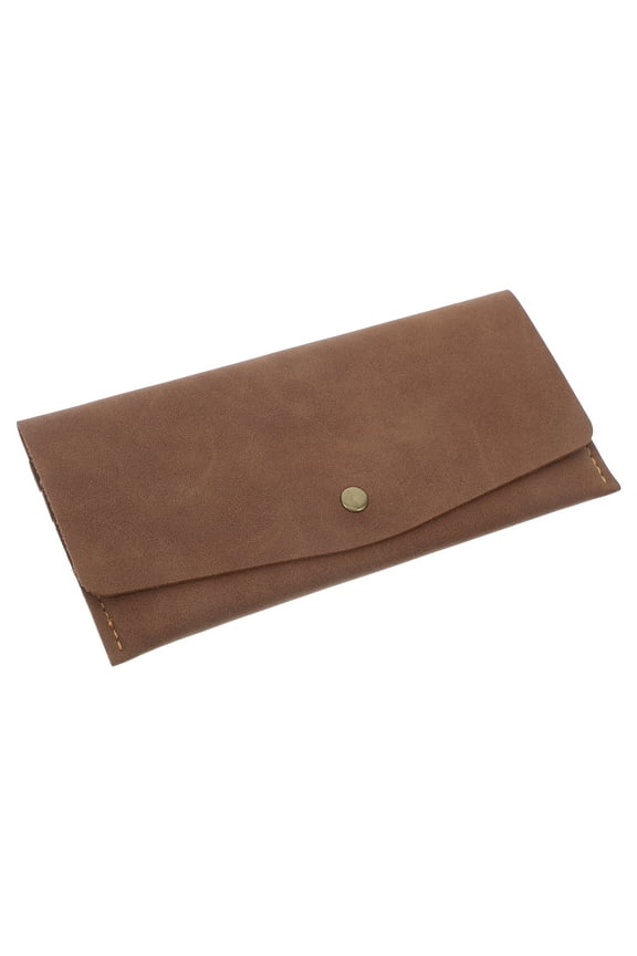 Small Money Pouch Cash Envelope Wallet Light Brown 1Pcs 7.5X3.7X0.4In