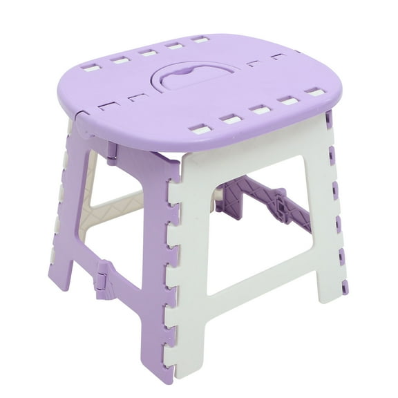 Hemoton Home Collapsible Chair Portable Foot Stool Counter Stools Purple