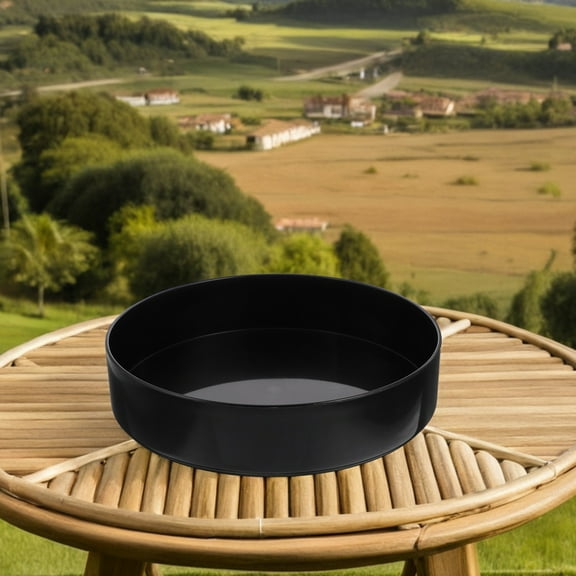 Hemoton Japanese Flower Arranging Supplies Round Flower Vase Shallow Plastic Flower Pot Floral Frog Holder Flower Container for DIY 33cm