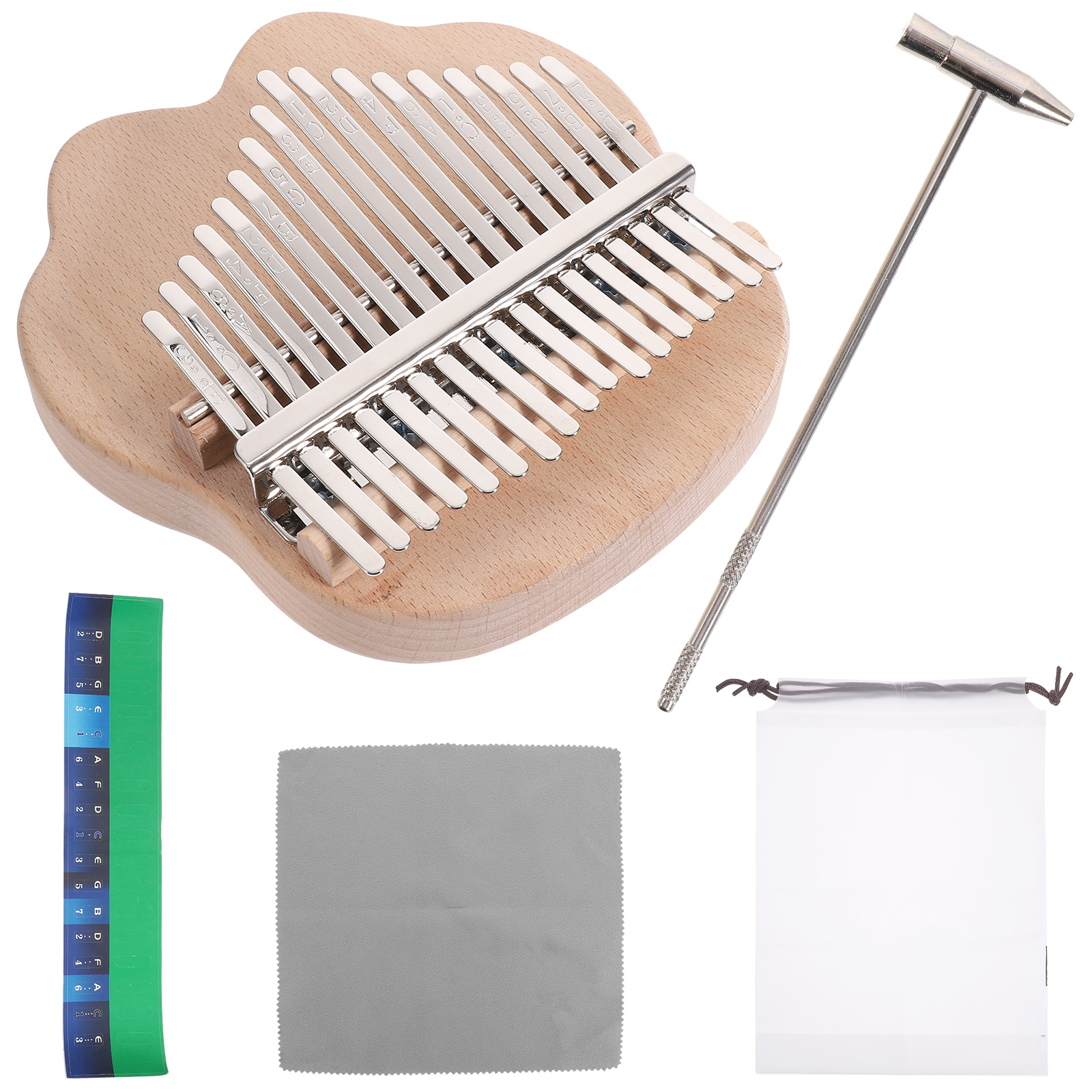YOSADIER 1Set Assorted Color Kalimba Finger Piano Thumb Piano 17 Keys Ergonomic Beginner Musical Instrument