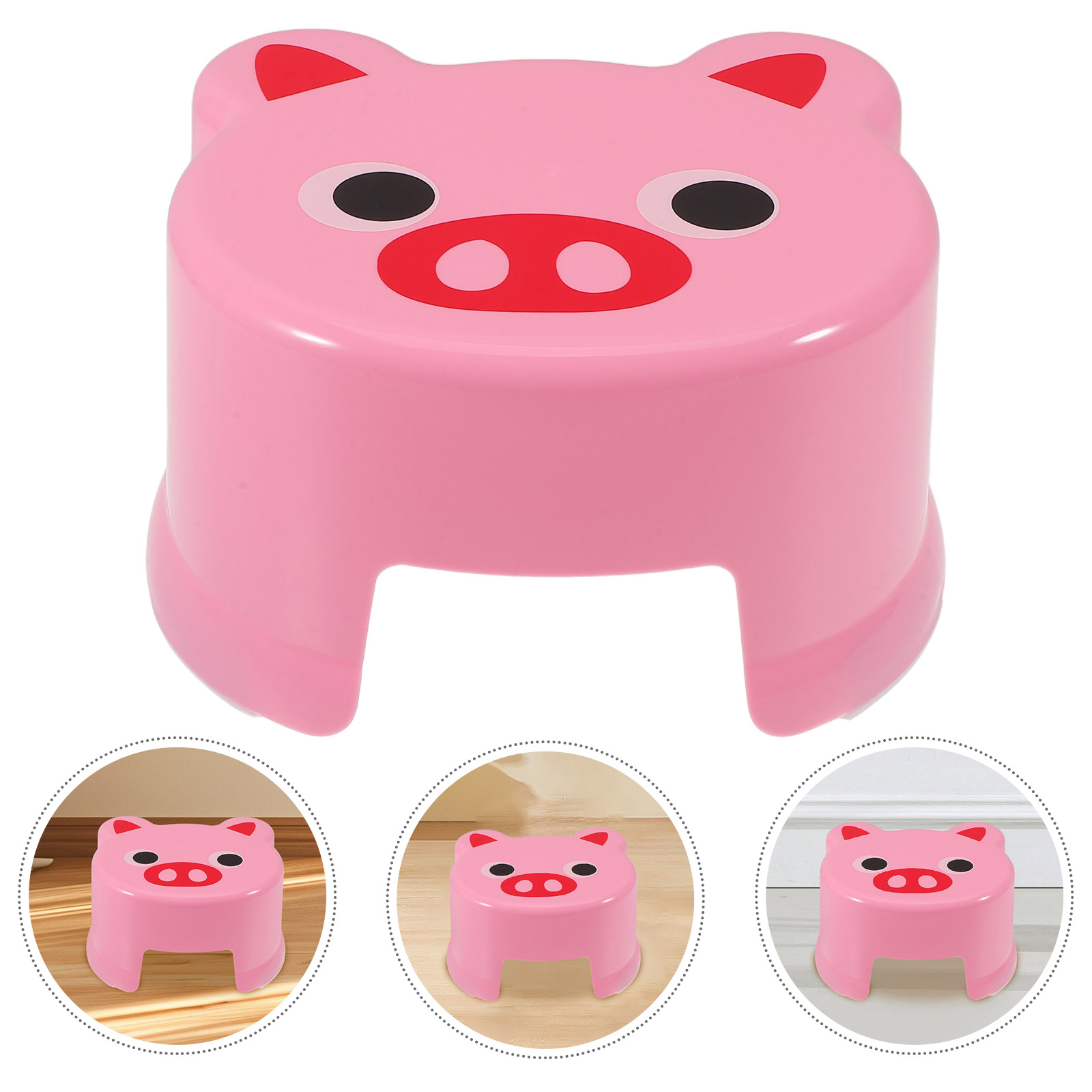 Hemoton Kids Potty Stool with Cute Cartoon Design Pink Non Slip Plastic ...