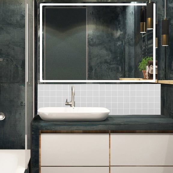 YOSADIER White Peel and Stick Bathroom Wall Tile Durable Water Resistant Home Decor