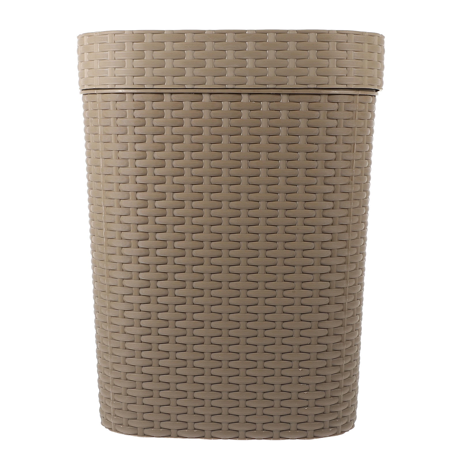 Hemoton Kitchen Waste Bin with Imitation Rattan Design, Garbage Trash Can for Bathroom and Home ...