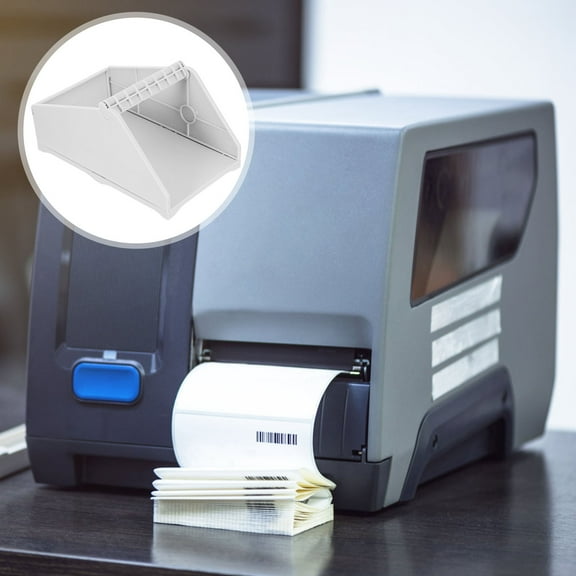 Hemoton Label Holder for Rolls and Fan-Fold Labels Shipping Label Roll Holder for Desktop Label Printer Shipping Supplies White