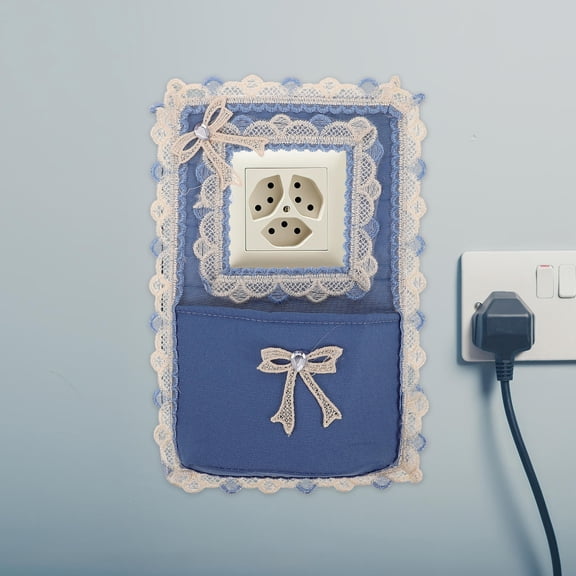 Hemoton Lace Light Switch Covers Light Switch Sticker Foral Lace Light Switch Border Sticker With Pocket Decorative Wall Stickers For Living Room Bedroom