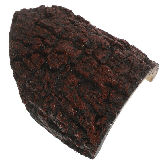 Hemoton Large Reptile Hide Cave For Gecko Bearded Dragon And Snake Reptile Cave For Aquarium And Terrarium Realistic Resin Tree Trunk Decoration