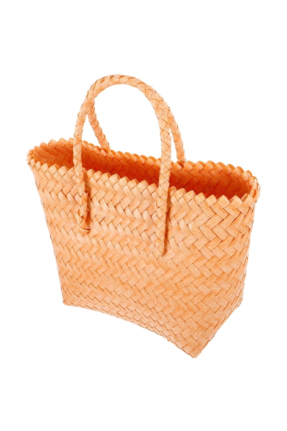 Large Woven Handbag, Plastic Beach Rattan Bag Straw Tote Handbag Travel Boho Beach Bags Woven Tote Bag Purse for Summer Travel Beach