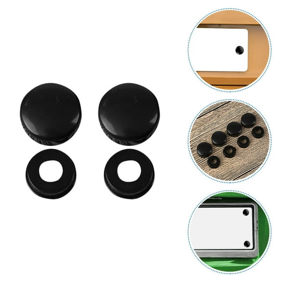 RENACLIPY 20 Pairs Black ABS License Plate Screws for Motorcycle Car Truck - , Easy Installation Hardware