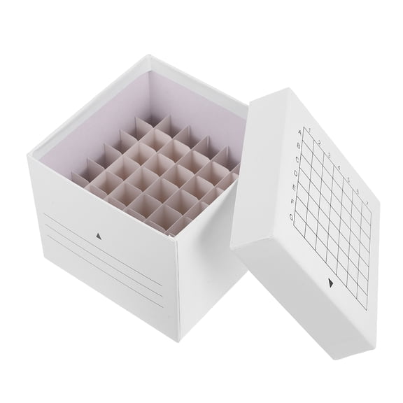 Hemoton Lidded Storage Bin For Laboratory Use Test Tubes Container Paper Freezer Box With Compartments For Organized Lab Freezer Storage