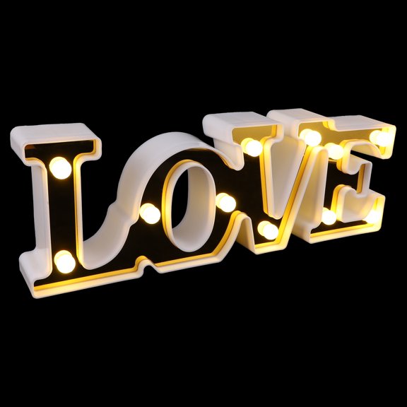 Hemoton Light Letter Light LED Light Decor 30X10.5X4CM Yellow