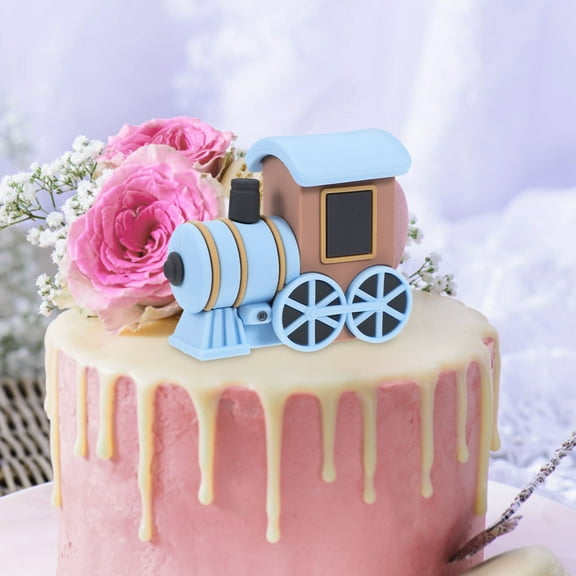 Hemoton  Locomotive Cake Decorations Train Birthday Party Supplies Baby Child