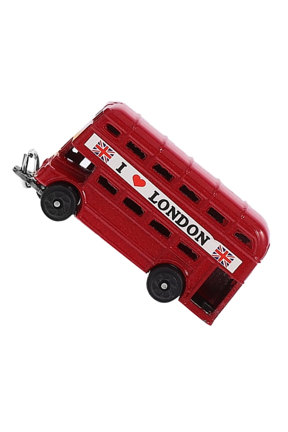 London Bus Keychain Iconic Souvenirs Vintage Keyring Travel Red