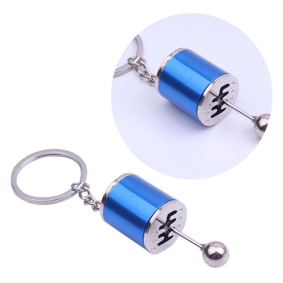 HEMOTON 1Pc Simulation Car Modification Gear Shaped Pendant Keyring Keychain for Handbag Phone Pendant (Blue)