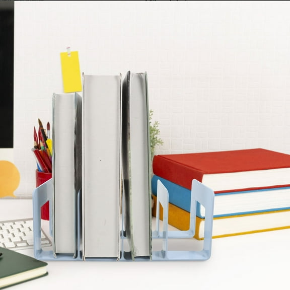 Hemoton Magazine Rack Book Holder for Shelves 1 Set Book Organizer for Heavy Books Shelf File Rack
