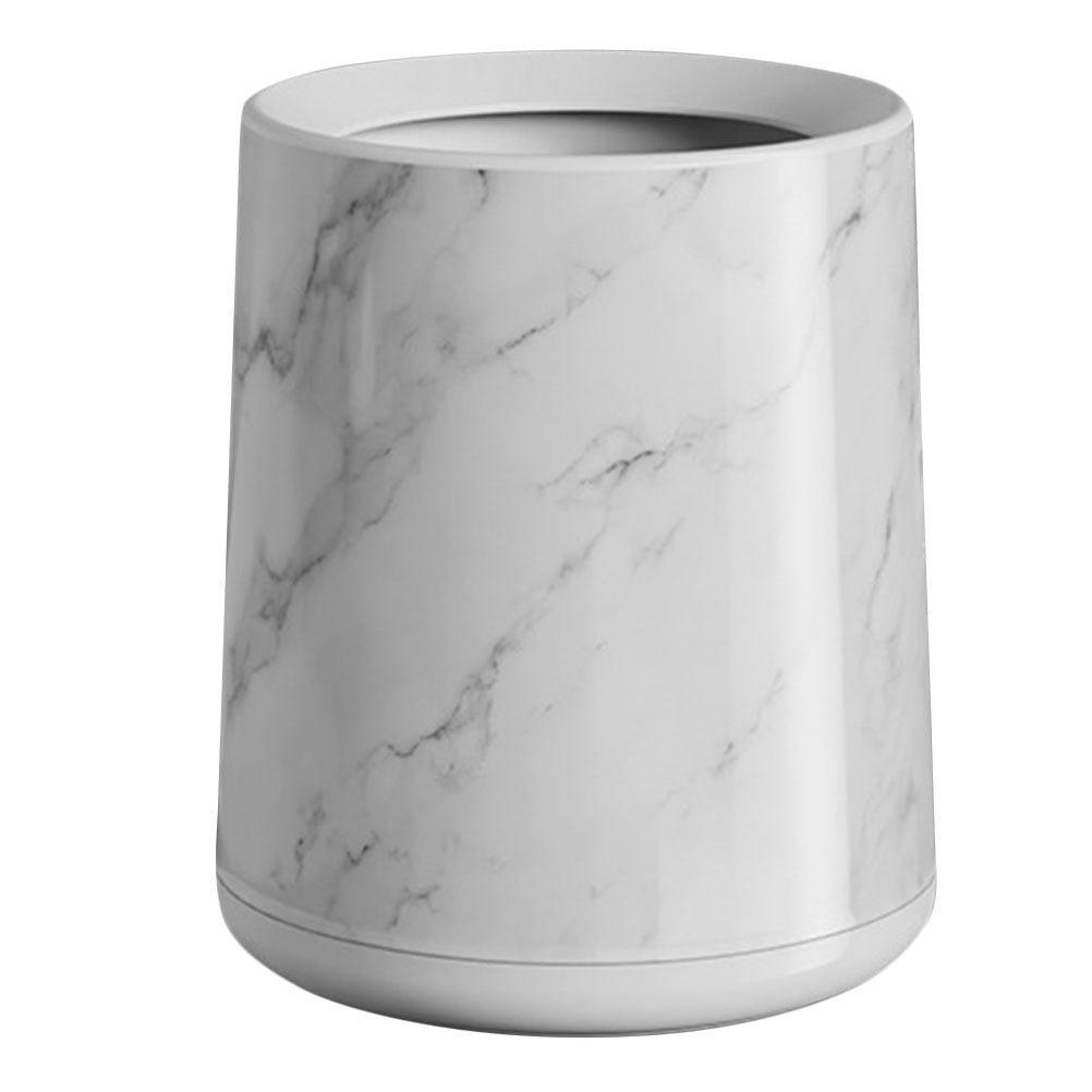 Hemoton Marble Wastebasket For Bathroom Decorative Trash Can For ...
