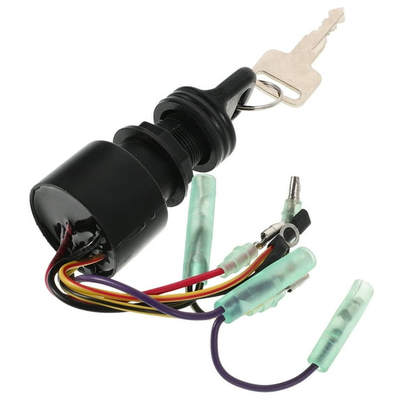 Hemoton Electric Marine Motor Ignition Switch with Key for Watercraft and Boats, Design for