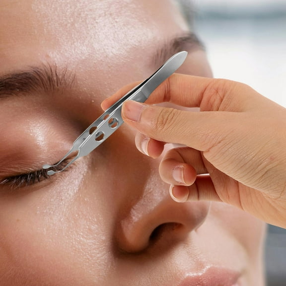 HEMOTON Stainless Steel Eyelid Tag Remover Professional Tweezers for Dry Eyes Home Use Silver 4.5 Inches