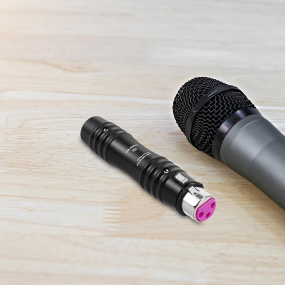 Hemoton Mic Booster 48V Coil Handheld Microphone Sound Amplifier In-line Mic Booster for Stage Performance and Live Concerts Broadcast Studio Recording