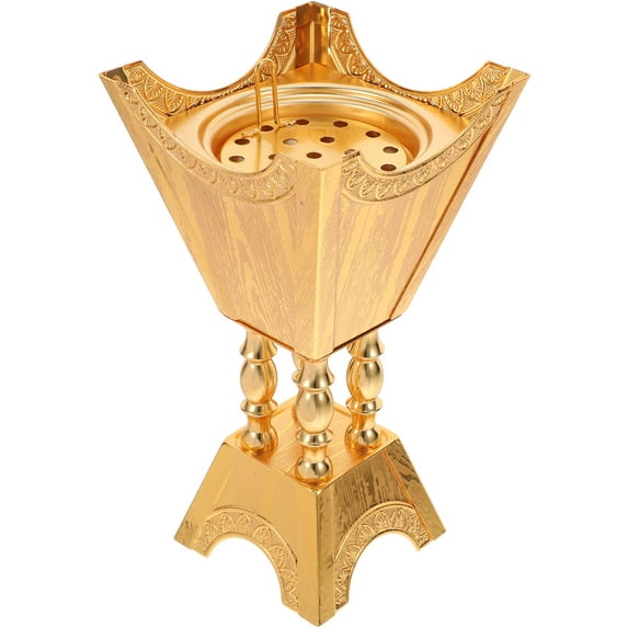 Hemoton Middle Eastern Style Metal Incense Burner Aromatherapy Censer For Home Decor Small Bakhoor Burner For Meditation Yoga Office And Spa
