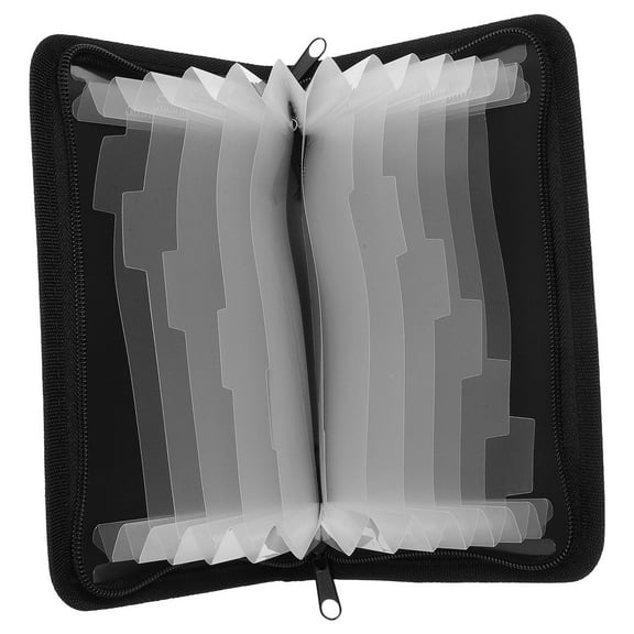 Hemoton Mini Accordion File Folder Document Organizer With Zipper Important Document Folder File Folder Organizer Travel Document Holder