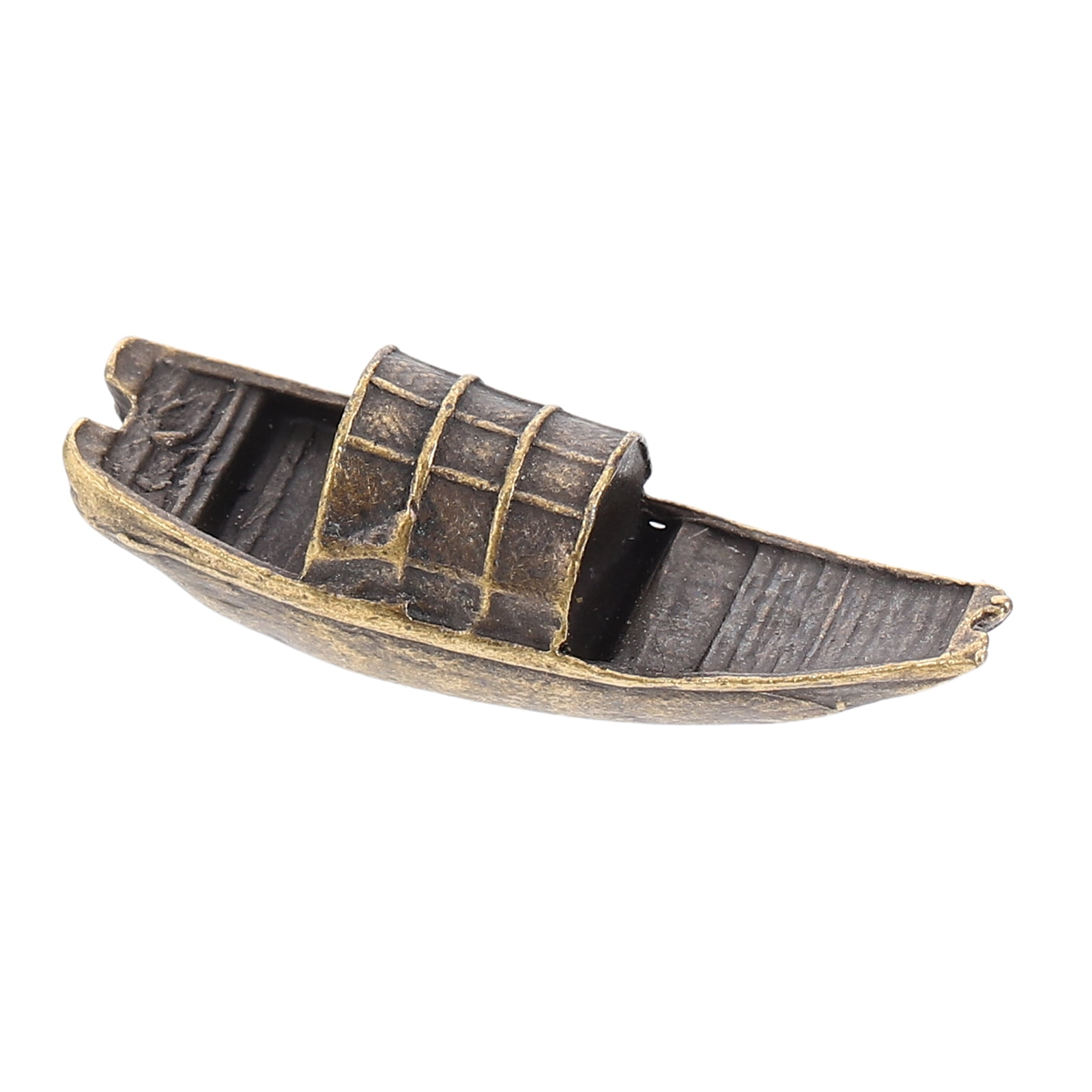 Mini Wooden Boat Model - Small Decorative Ornament For Garden, Bonsai, Or Shelf