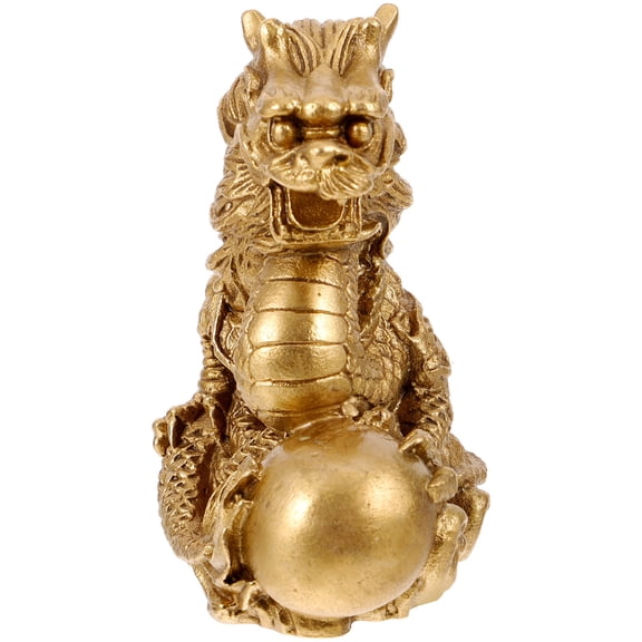 Hemoton Mini Copper Chinese Dragon Statue Dragon Figurine Chinese Style Dragon Crafts