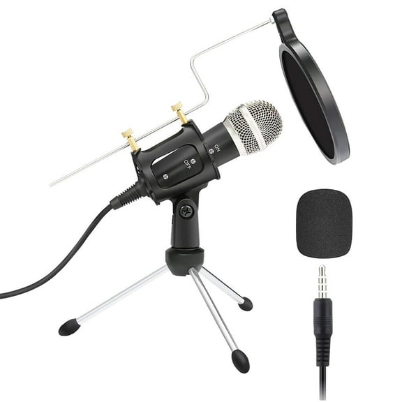 Homoyoyo Adjustable Microphone Set for Computer, Ideal for Live Streaming, Podcasting, Gaming, and Online Meetings