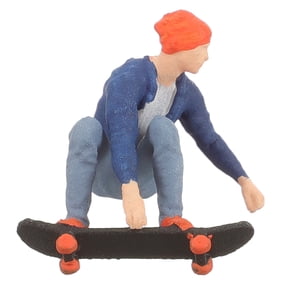 Mini Skateboarding Figure Model 1 Set Colored Human Layout