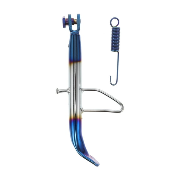 Hemoton Motorcycle Kickstand Metal Motorcycle Foot Side Stand Holder Universal Motorbike Side Support Kickstand With Spring Iron