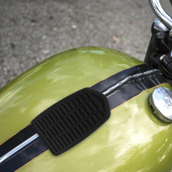 Hemoton Motorcycle Tank Protector Stickers with Durable Rubber Retro Design for Car Use Black 1 Set