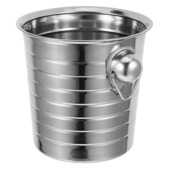 YOSADIER Plated Silver Bar Ice Bucket Stainless Steel Ice Keeper for Parties Home and Ktv Use