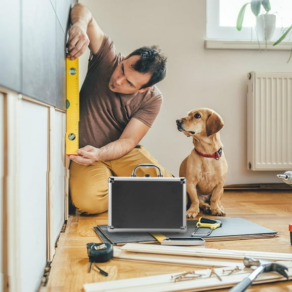 Hemoton Multifunctional Lockable Aluminum Alloy Storage Box for Home Use with Durable Handle and Large