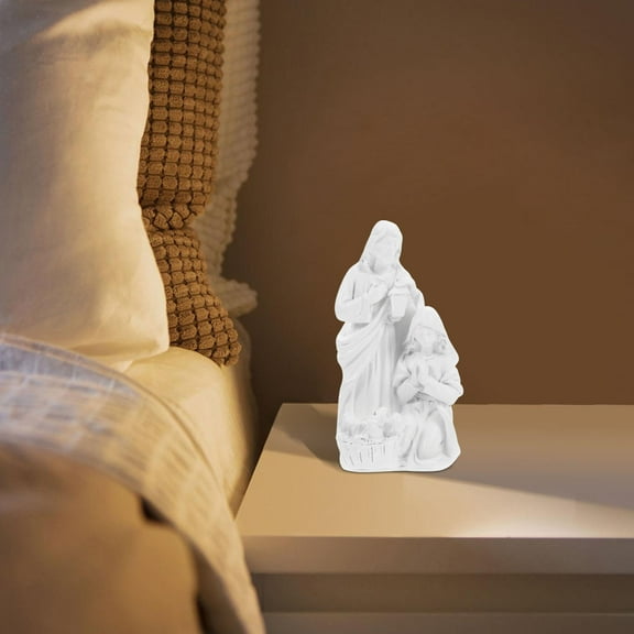 Hemoton Nativity Statue Baby Office 8.00X4.80X2.50CM White