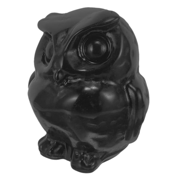 Black Obsidian Owl Figurine for Decor Excellent Material and Craftsmanship Compact Size 3.5 inches