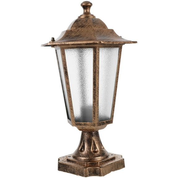 Hemoton Outdoor Post Light Garden Pathway Lamp Exterior Pole Lantern Lighting Fixtures For Patio Yard Fence Gate Driveway Balconies Entrances