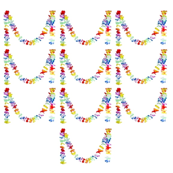 Hemoton Party Banner Paper Hawaii Garland Decorations Supplies Tropical Flower Hawaiian Floral Decor Luau