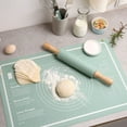 thumbnail image 1 of Hemoton Pastry Mat with Rolling Pin Set for Baking Bread and Cookies at Silicone 1 Set, 1 of 8