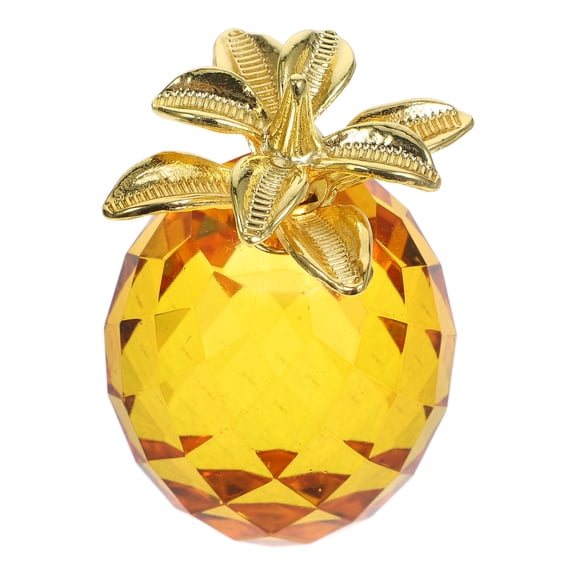 Hemoton Crystal Figurine Home Decor, Tropical Party Decoration, Yellow , Perfect for Indoor Display