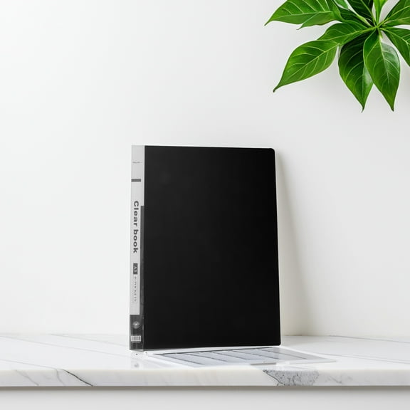 Hemoton Plastic Presentation Book Portfolio Folder Pockets File Folder Clear Sleeves Protector Book Document Organizer For Music Sheets Artwork Drawing (A3)