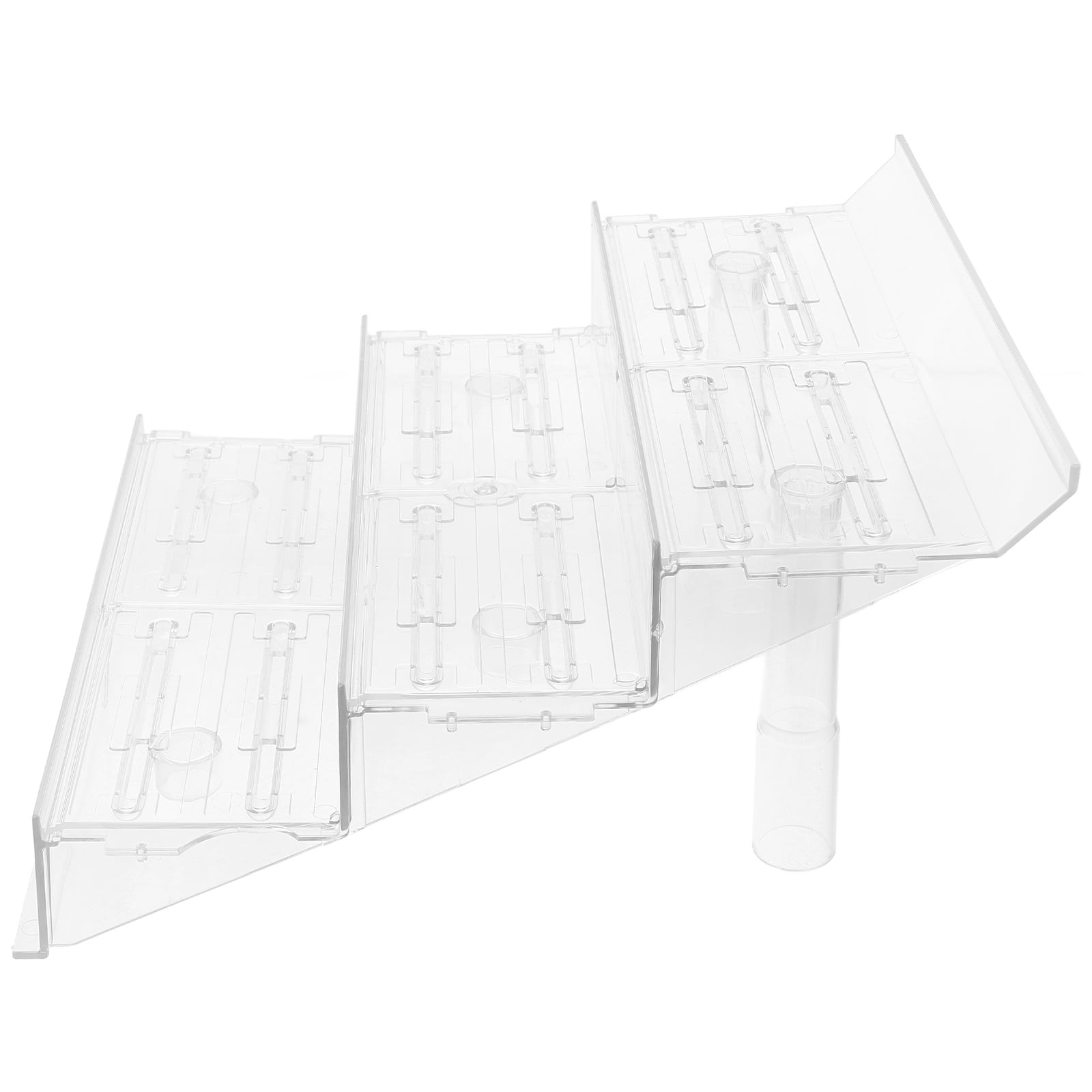 Hemoton Plastic Risers Display Stand 3 Tier Food Display Risers Clear ...