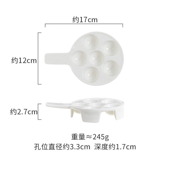 Hemoton Porcelain Escargot Serving Plate Footed Dishes Escargot Baking Dish Footed Snail Plate Seafood Serving Platter Footed Porcelain Snail Plate