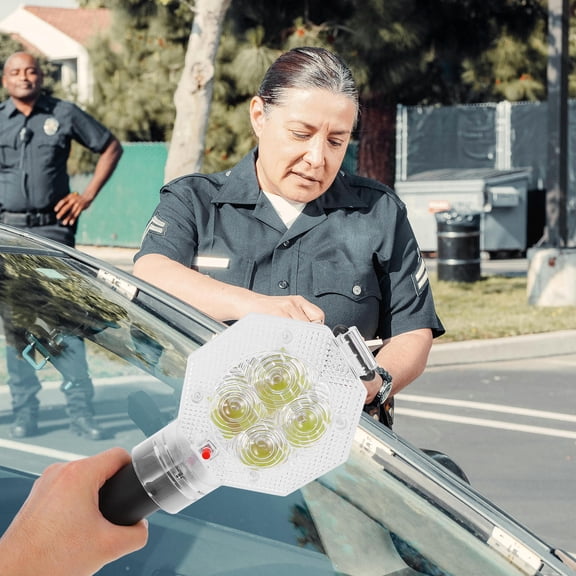 Hemoton Portable Traffic Warning Light for Road with High Brightness LED and Flashing Signal Plastic