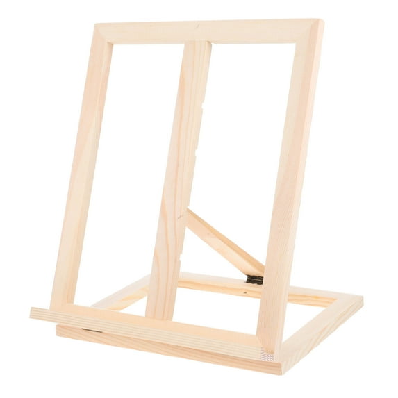 Hemoton Portable Wooden Tabletop Easel Adjustable Height Art Stand for Painting and Display Foldable and Sturdy Wood Desktop Holder for Oil and Watercolor