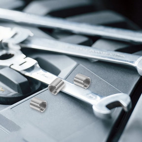 Hemoton Precision Stainless Steel Threaded Screw Inserts for Machine 10pcs Silver Suite Wire Thread Repair