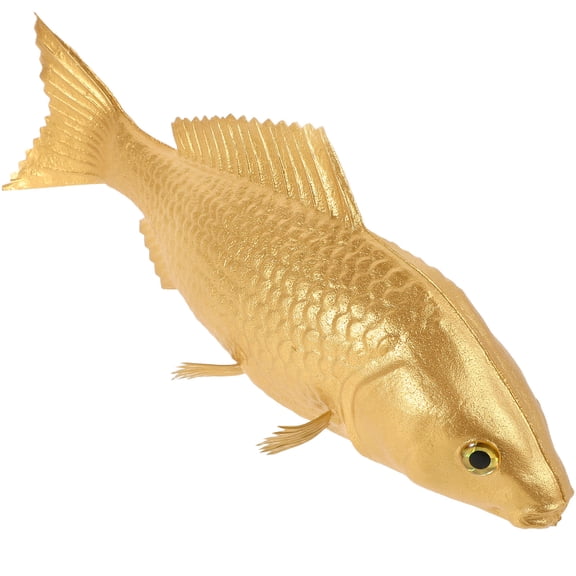 HEMOTON Golden Realistic Fish Model PU Simulation Ocean Animal Figurine Educational Decor for Kids 3.5 Inches