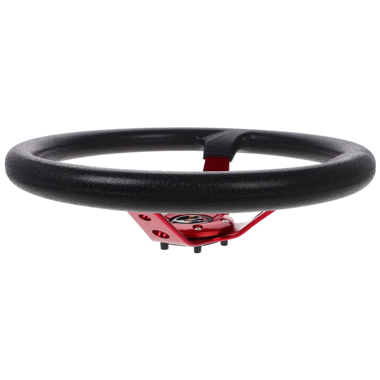 HEMOTON Raindrops Universal 14 Inch 350mm Drifting Steering Wheels Pu Racing Wheels for Car Golf Cart Gaming Red 1 Set