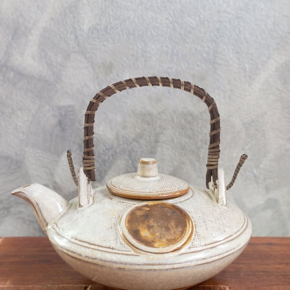 Hemoton Rattan Teapot Handle Replacement Ceramic Teapot Accessories Japanese Decorative Kettle Handles Rattan Pot Handle Rural Style Kettle Handles