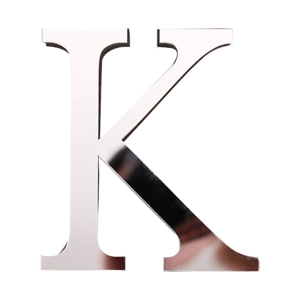 Hemoton Removable Letters Mirror Wall Stickers Modern Acrylic Stickers