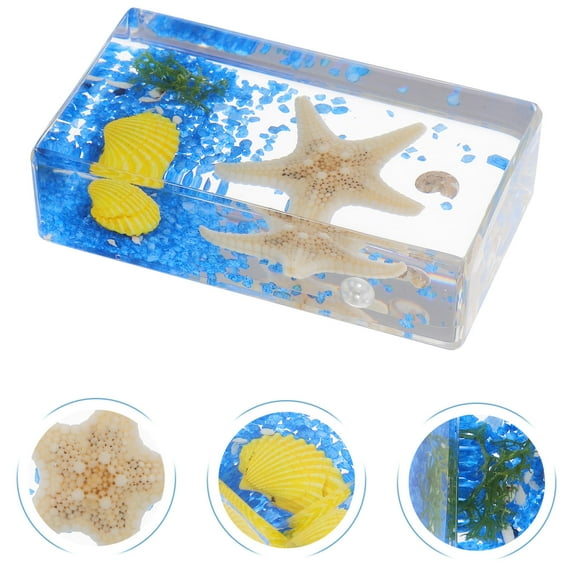 Hemoton Resin Sea Star Specimen Paperweight Multi Color Educational Toy for Kids and Home Decor 4.5 inch