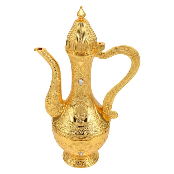 Hemoton Retro Alloy Wine Kettle Exquisite Pot Home Decorations Antique Wine Container Wine Jugs Antique Wine Pot Metal Wine Pot